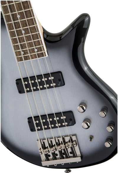 Jackson Spectra Bass JS3V Bass Guitar - Silverburst w/ Instrument Cable
