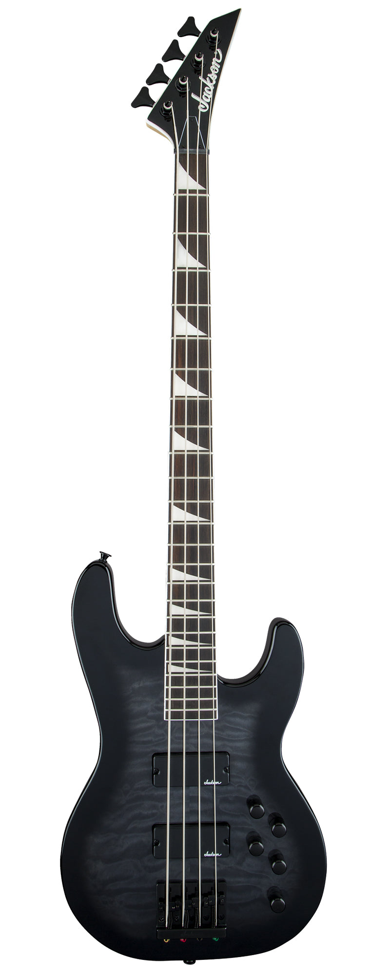 Jackson JS Series Concert Bass JS3Q Bass Guitar - Transparent Black Burst w/ Instrument Cable