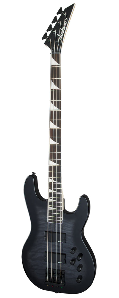 Jackson JS Series Concert Bass JS3Q Bass Guitar - Transparent Black Burst w/ Instrument Cable