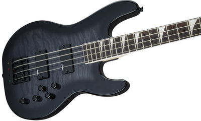 Jackson JS Series Concert Bass JS3Q Bass Guitar - Transparent Black Burst w/ Instrument Cable