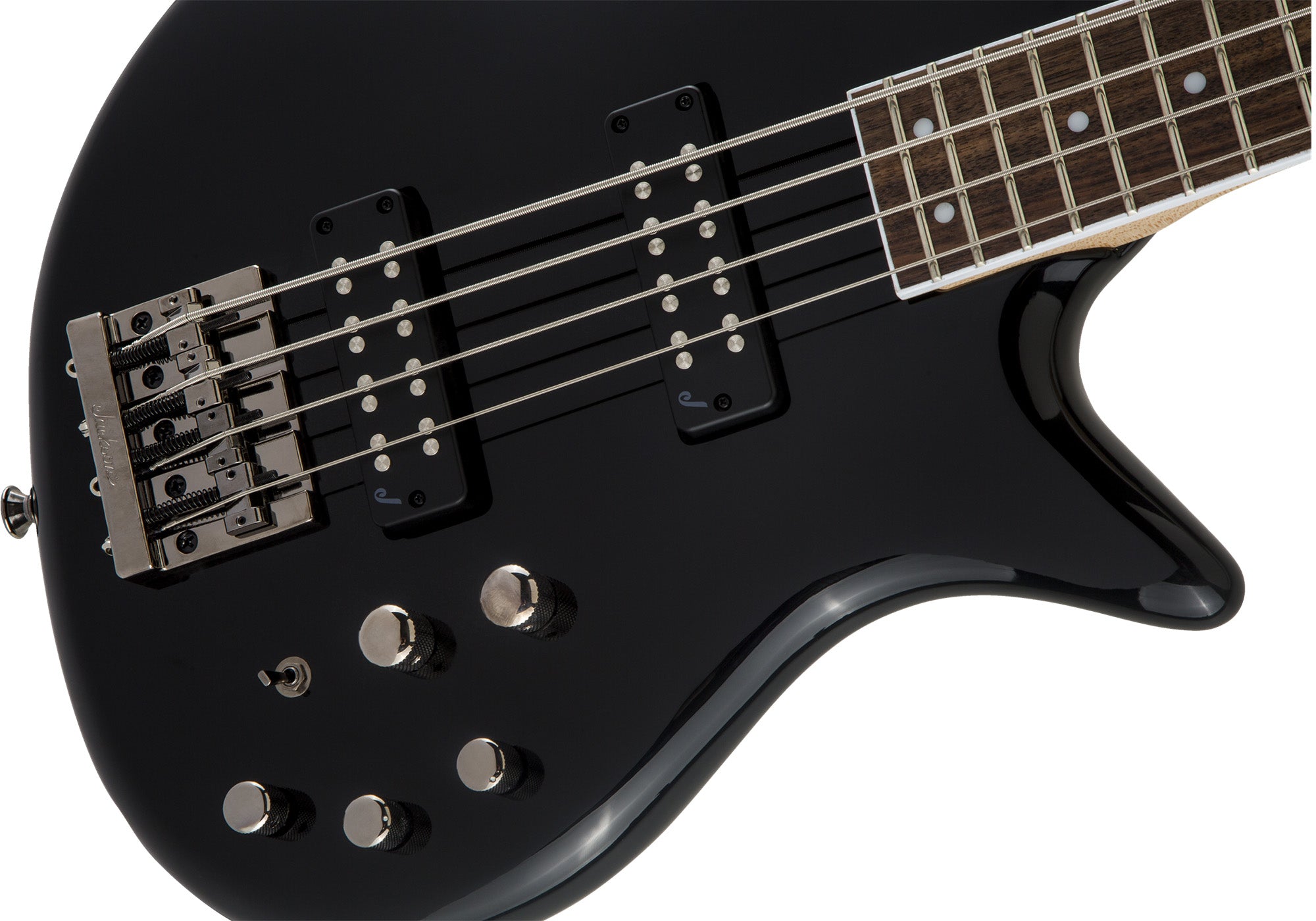 Jackson JS Series Spectra Bass JS3 Bass Guitar - Gloss Black w/ Instrument Cable
