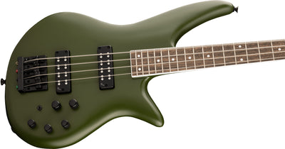 Jackson X Series Spectra Bass SBX IV Bass Guitar - Matte Army Drab w/ Instrument Cable