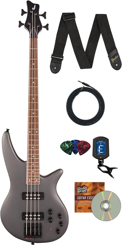 Jackson X Series Spectra Bass SBX IV Bass Guitar - Satin Graphite w/ Instrument Cable