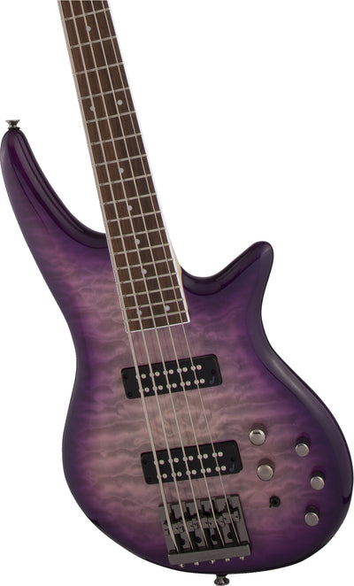 Jackson JS Series Spectra Bass JS3QV 5-String Bass Guitar - Purple Phaze