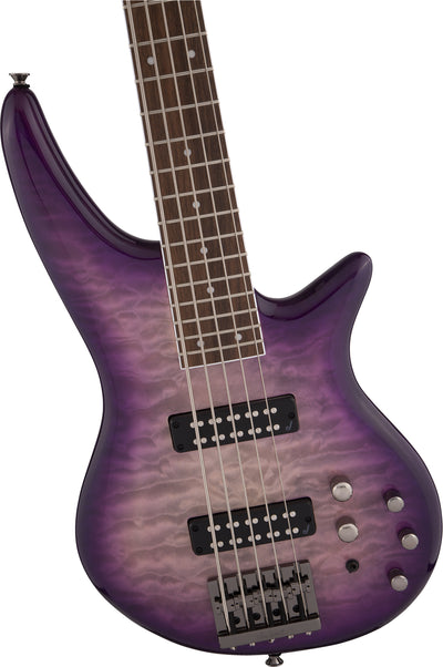 Jackson JS Series Spectra Bass JS3QV 5-String Bass Guitar - Purple Phaze