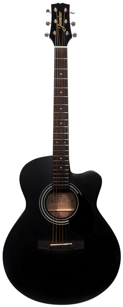 Jasmine S34C NEX Orchestra-Style Cutaway Acoustic Guitar - Black
