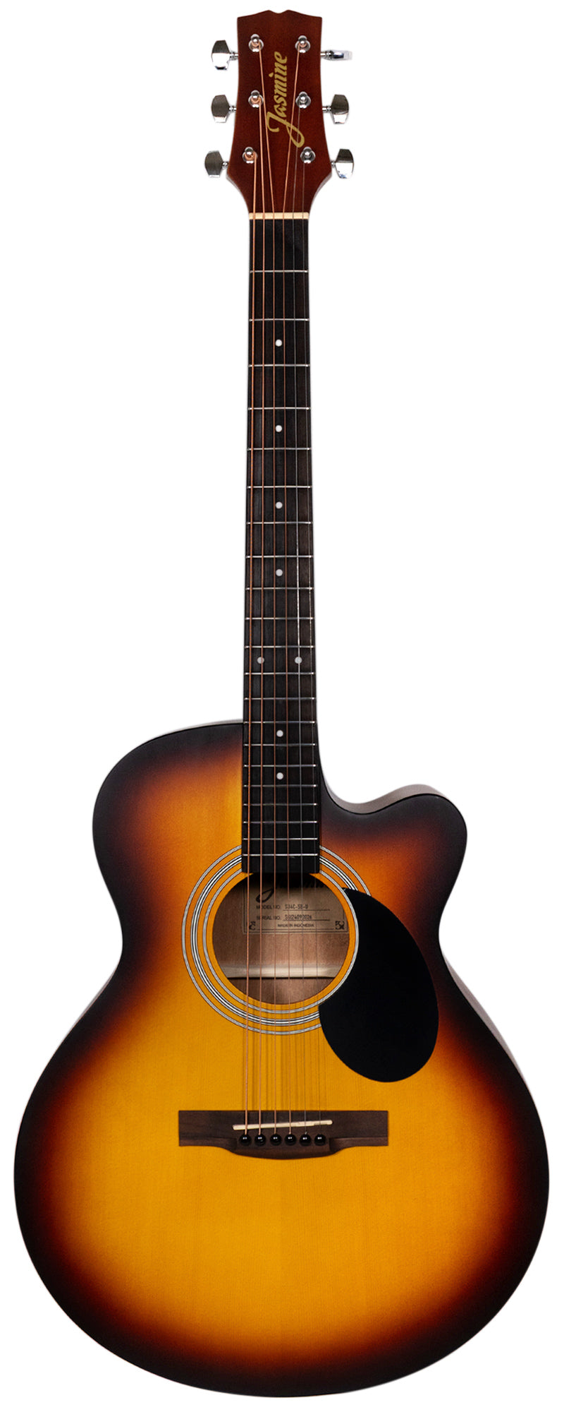 Jasmine S34C NEX Orchestra-Style Cutaway Acoustic Guitar - Sunburst