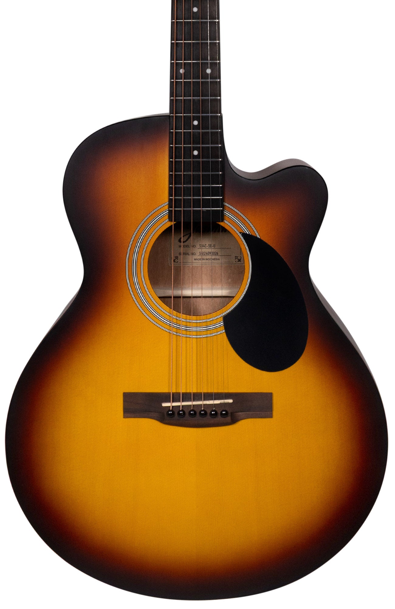 Jasmine S34C NEX Orchestra-Style Cutaway Acoustic Guitar - Sunburst
