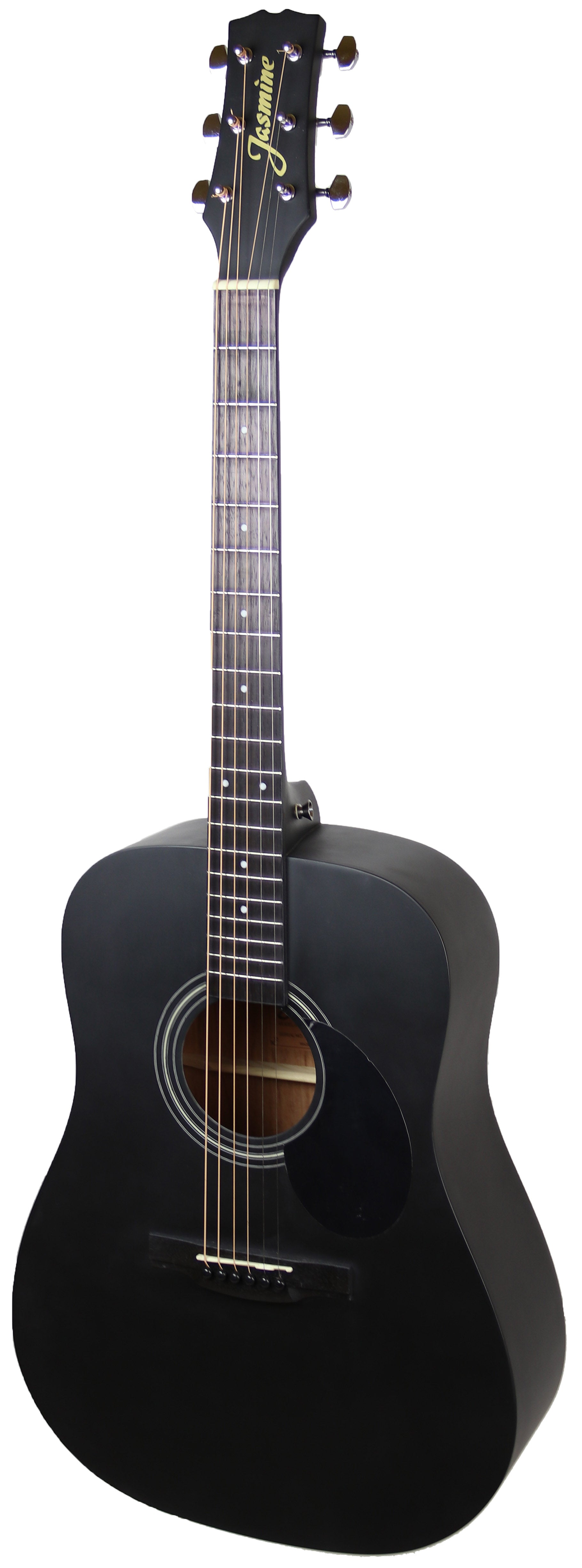 Jasmine S35 Dreadnought Acoustic Guitar - Matte Black w/ Hard Case