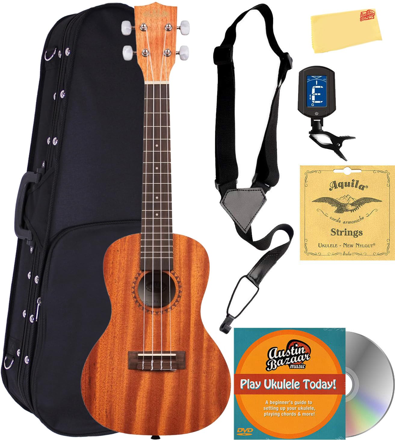 Kala KA-15C Satin Mahogany Concert Ukulele w/ Hard Case