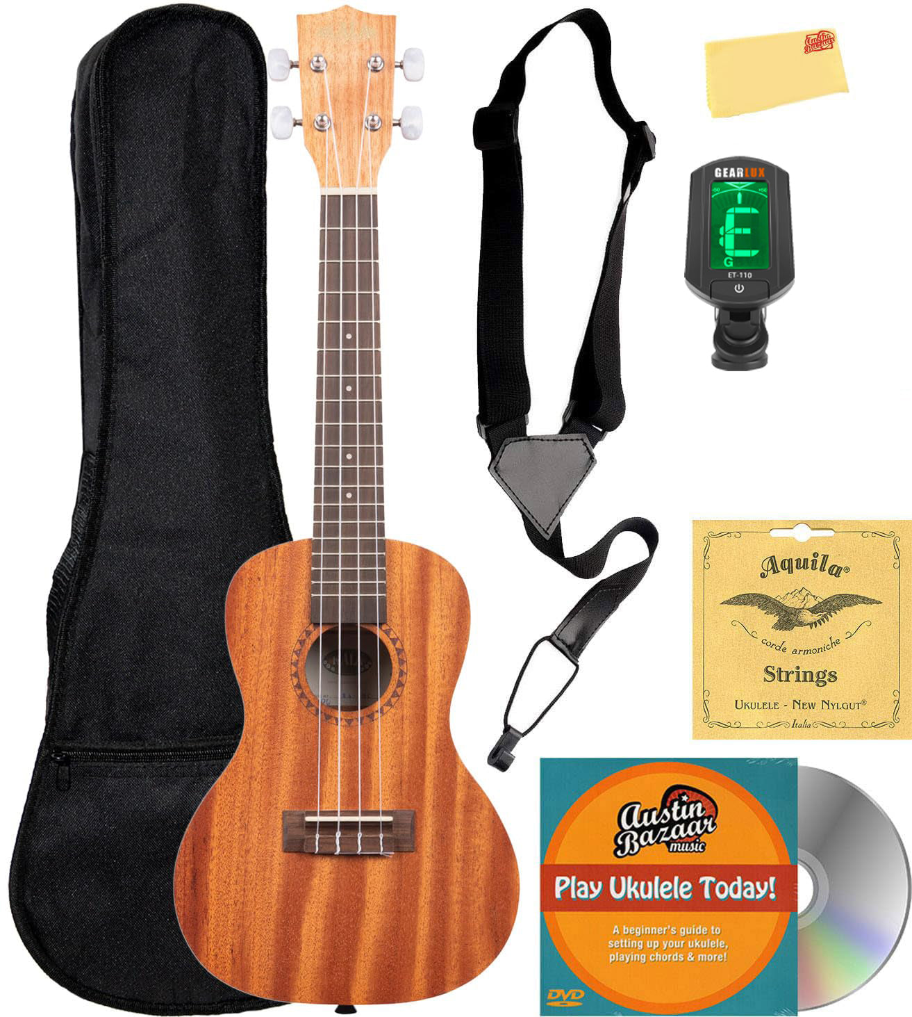 Kala KA-15C Satin Mahogany Concert Ukulele w/ Gig Bag