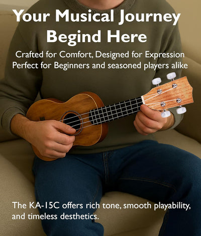 Kala KA-15C Satin Mahogany Concert Ukulele w/ Gig Bag
