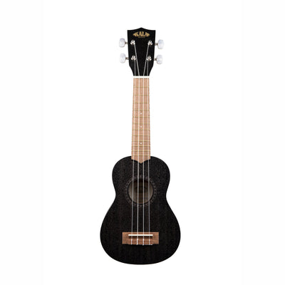 Kala KA-15S-BLK Satin Mahogany Soprano Ukulele - Black w/ Hard Case