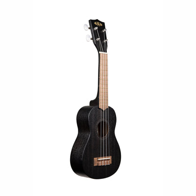 Kala KA-15S-BLK Satin Mahogany Soprano Ukulele - Black w/ Hard Case