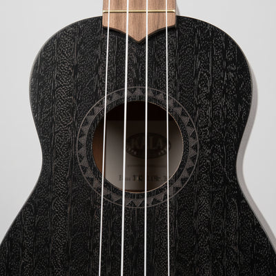 Kala KA-15S-BLK Satin Mahogany Soprano Ukulele - Black w/ Gig Bag
