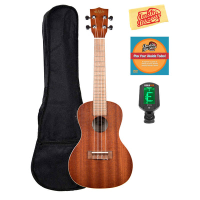 Kala KA-CE Satin Mahogany Concert Acoustic-Electric Ukulele w/ Gig Bag