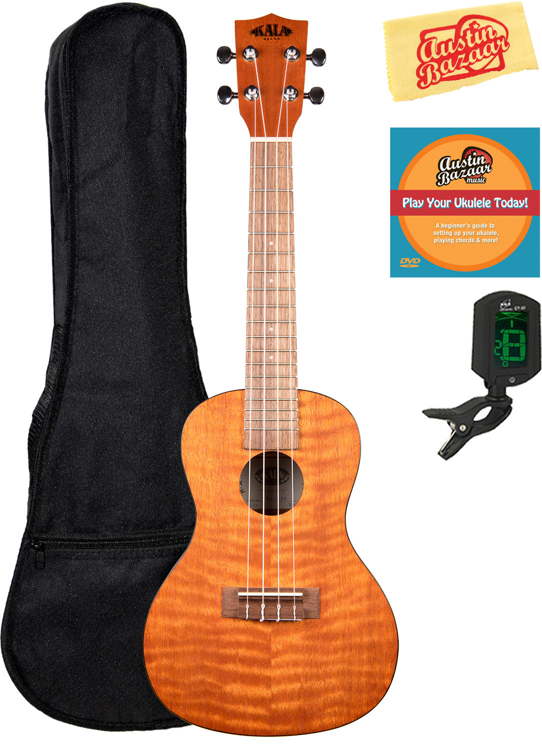 Kala KA-CEM Exotic Mahogany Concert Ukulele w/ Gig Bag – Austin Bazaar