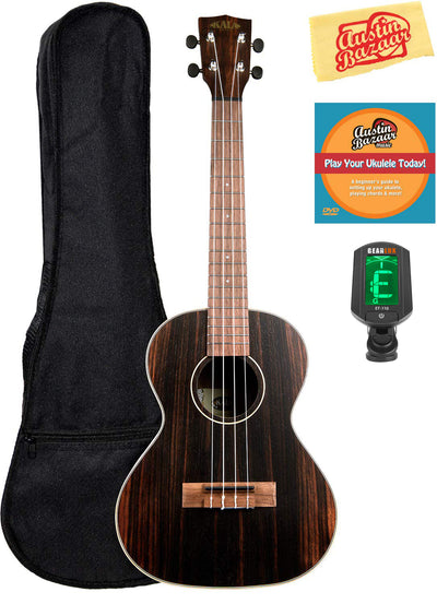 Kala KA-EBY-T Striped Ebony Tenor Ukulele w/ Gig Bag