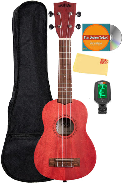 Kala MRT-RED-S Modern Meranti Soprano Ukulele - Adobe Red w/ Gig Bag