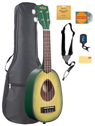 Kala KA-NV-GUAC Novelty Guacalele Soprano Ukulele w/ Gig Bag