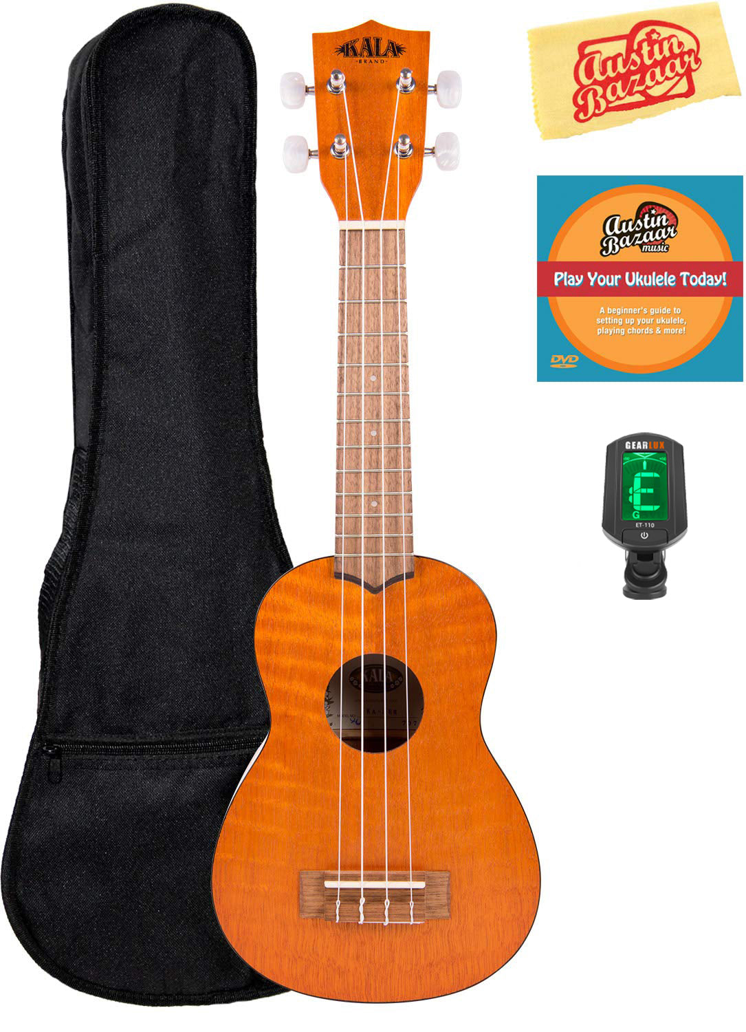 Kala KA-SEM Exotic Mahogany Soprano Ukulele w/ Gig Bag
