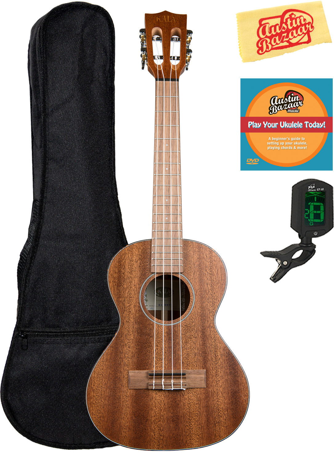 Kala KA-SMHT Solid Mahogany Tenor Ukulele w/ Gig Bag