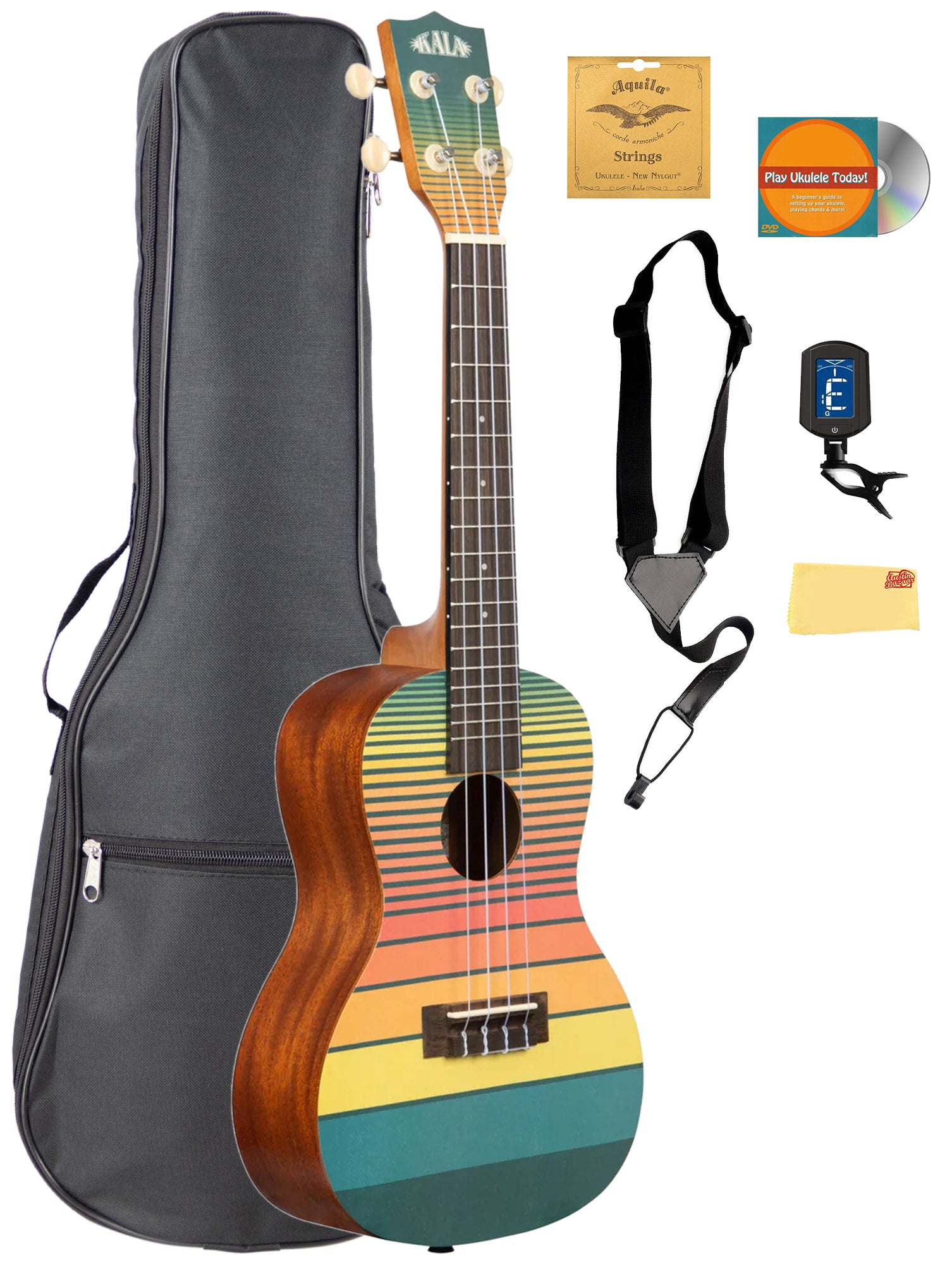 Kala KA-SURF-DAWNPATROL Surfboard Dawn Patrol Concert Ukulele w/ Gig Bag