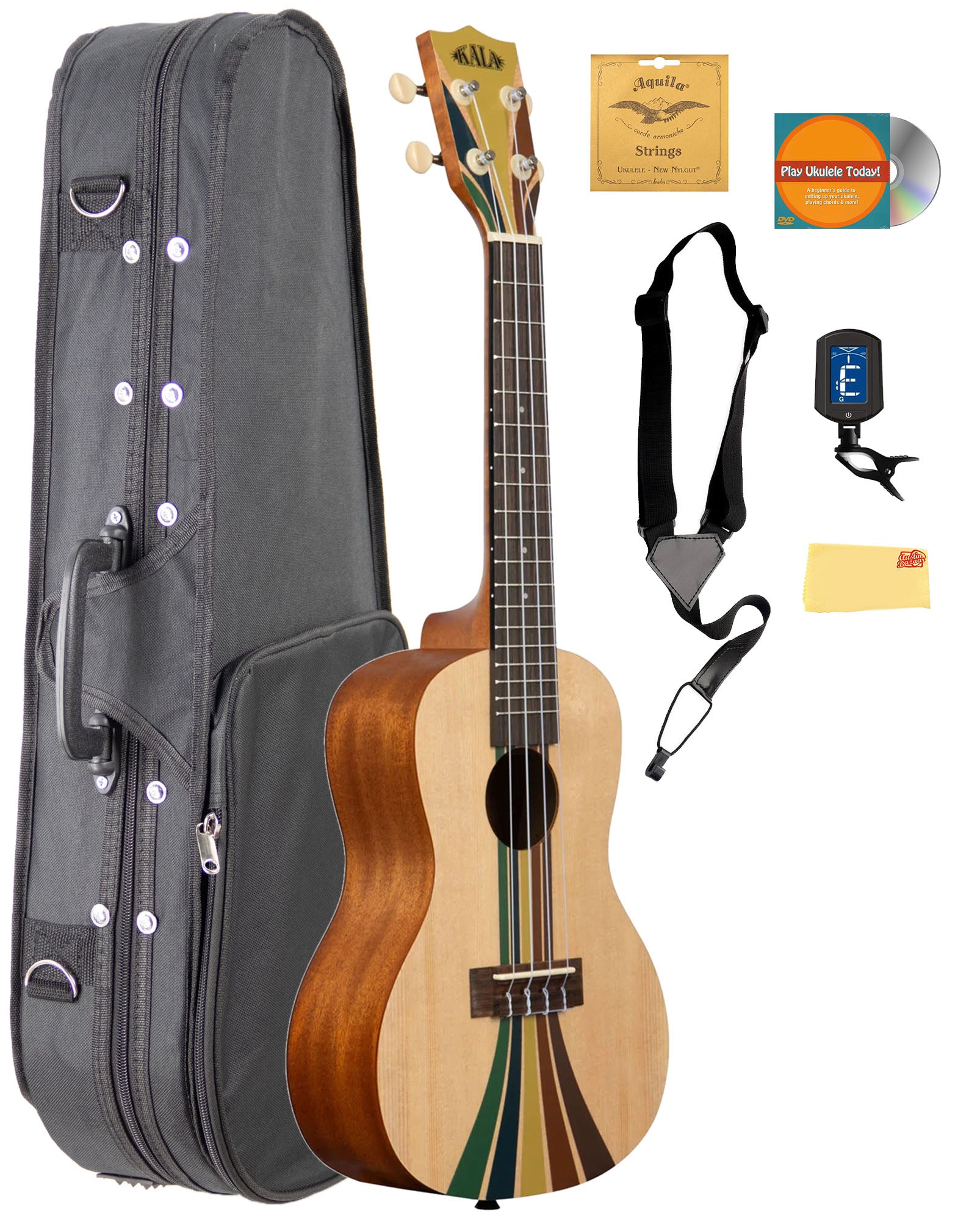 Kala KA-SURF-RIPTIDE Surf Riptide Concert Ukulele w/ Case