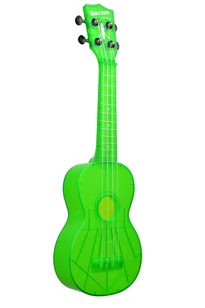 Kala KA-SWF-GN Waterman Soprano Ukulele - Fluorescent Green Gloss w/ Gig Bag