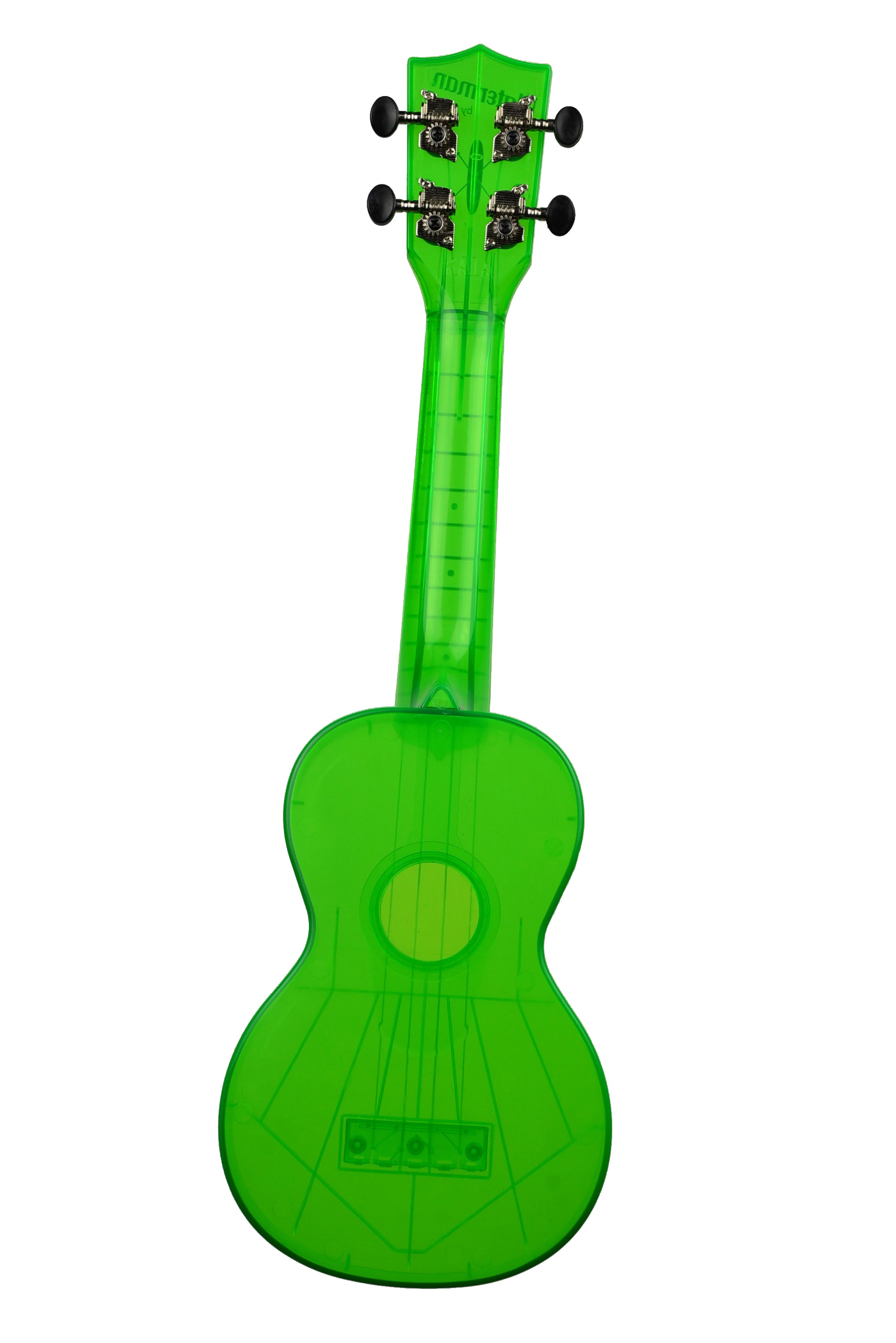 Kala KA-SWF-GN Waterman Soprano Ukulele - Fluorescent Green Gloss w/ Gig Bag