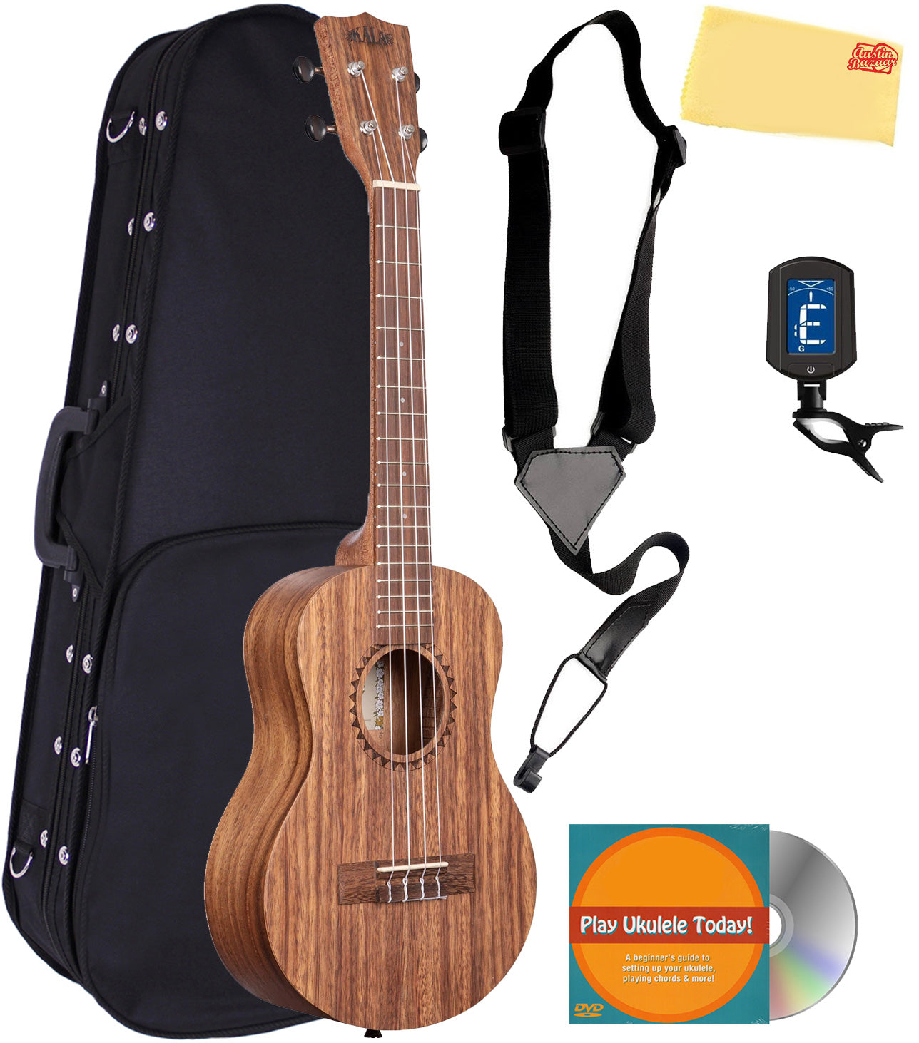 Kala KA-TEAK-T Teak Tenor Ukulele w/ Hard Case