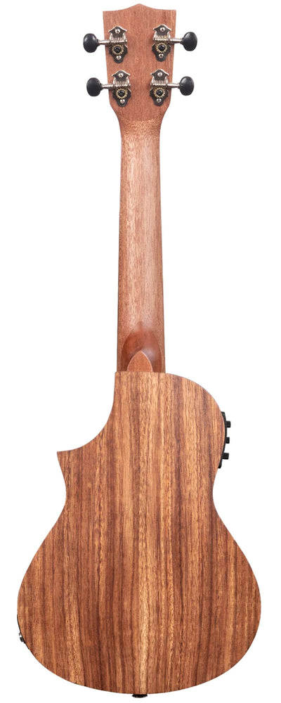 Kala KA-TK-C-CE Teak Tri-Top Concert Acoustic-Electric Ukulele w/ Case