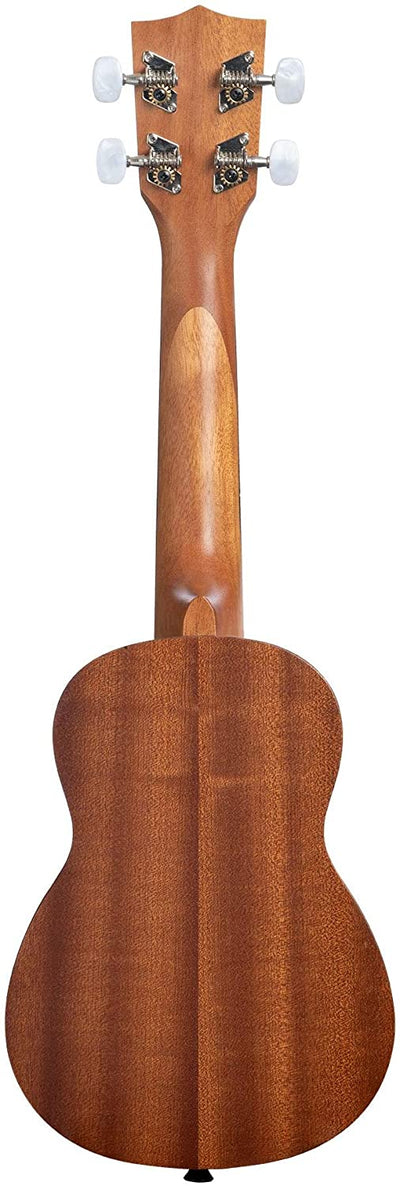Kala KA-15S-H2 Satin Mahogany Soprano Ukulele - Hawaiian Islands Tattoo
