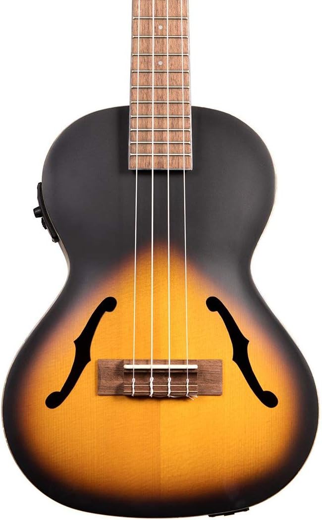 Kala KA-JTE/2TS Archtop Tenor Acoustic-Electric Ukulele - Tobacco Burst
