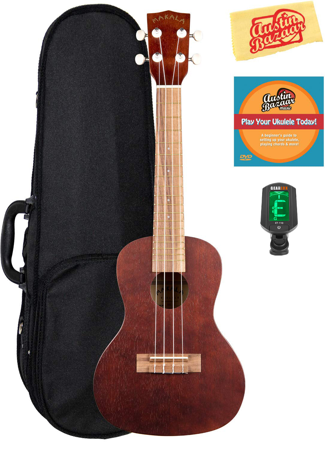Kala MK-C Makala Concert Ukulele w/ Hard Case