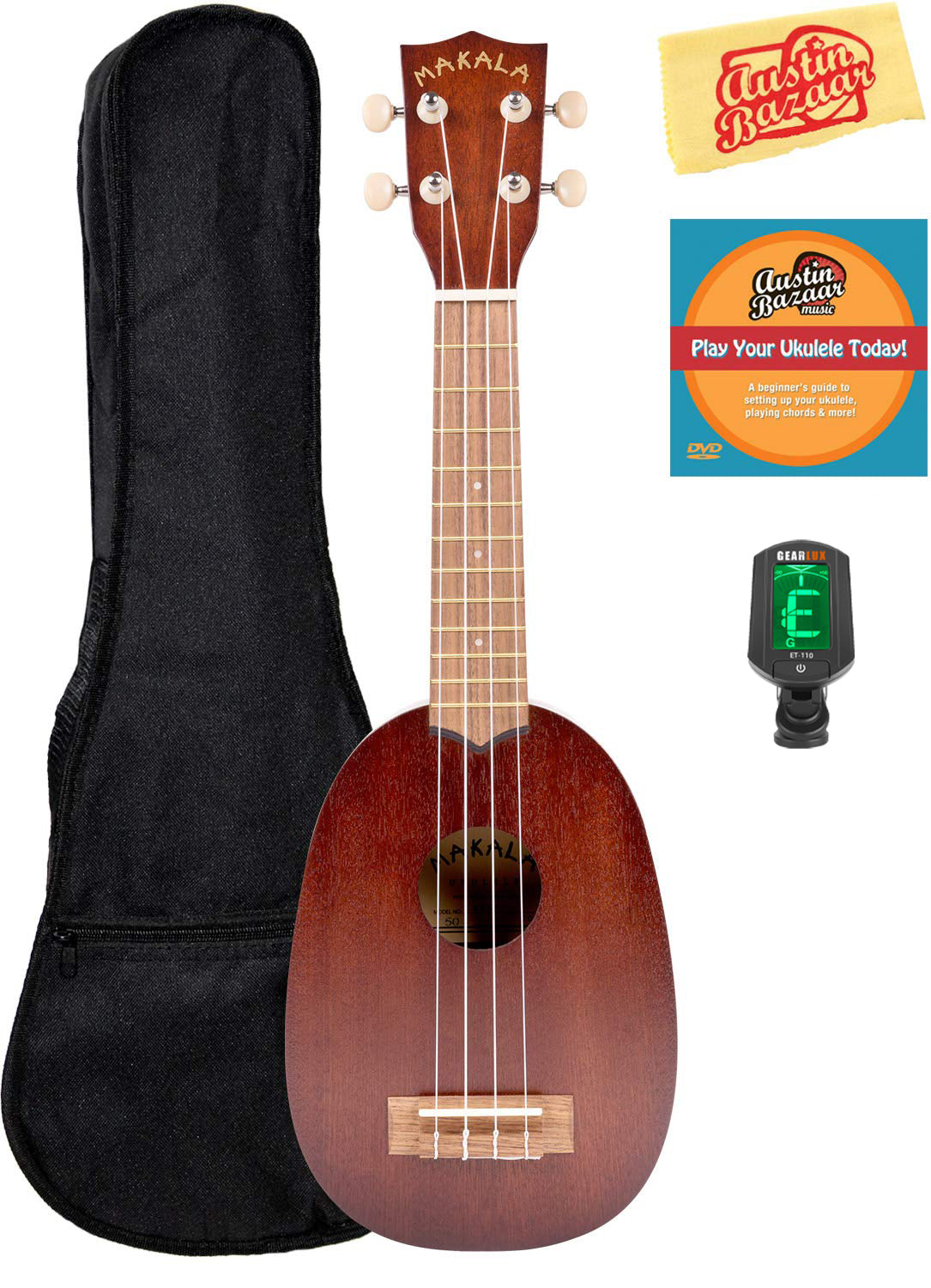 Kala MK-P Makala Pineapple Soprano Ukulele w/ Gig Bag
