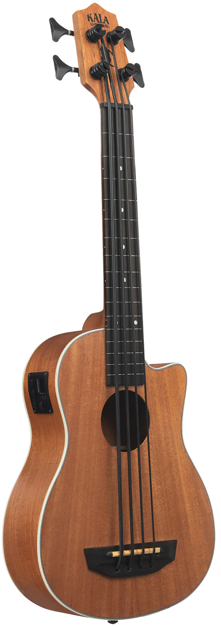 Kala UBASS-SCOUT-FL Scout Fretless U-Bass Acoustic-Electric Ukulele Bass w/ Case