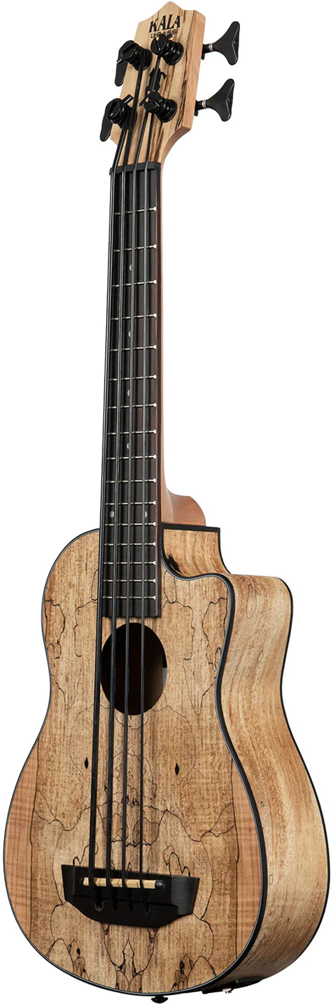 Kala UBASS-SP-MAPL-FS Spalted Maple Fretted Acoustic-Electric U-Bass