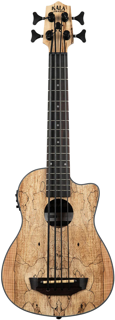 Kala UBASS-SP-MAPL-FS Spalted Maple Acoustic-Electric U-Bass Ukulele Bass w/ Case