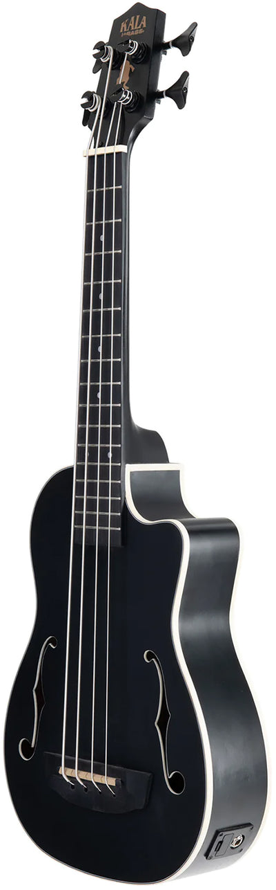 Kala UBASS-JYMN-BK-FS Black Journeyman Mahogany Acoustic-Electric U-Bass Ukulele Bass w/ Case
