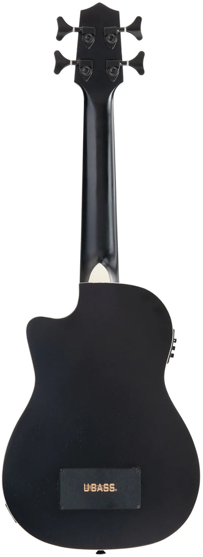 Kala UBASS-JYMN-BK-FS Black Journeyman Mahogany Acoustic-Electric U-Bass Ukulele Bass w/ Case