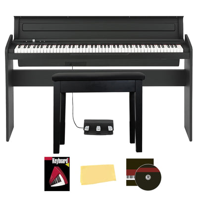 Korg LP-180 Contemporary Home Digital Piano - Black w/ Furniture Bench
