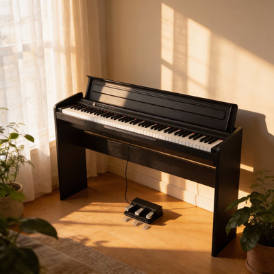 Korg LP-180 Contemporary Home Digital Piano - Black w/ Furniture Bench
