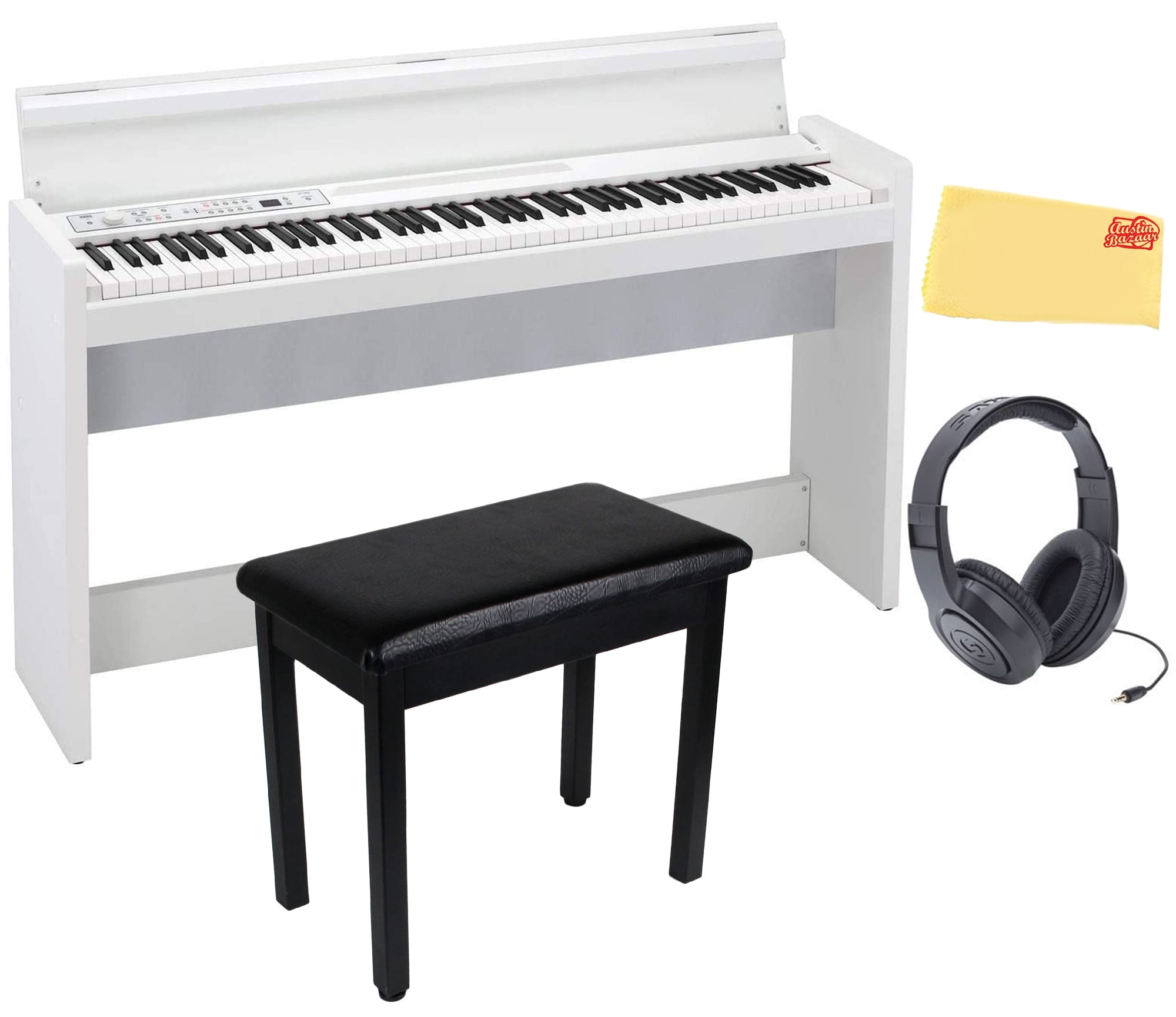 Korg LP-380 Contemporary Home Digital Piano - White w/ Furniture Bench