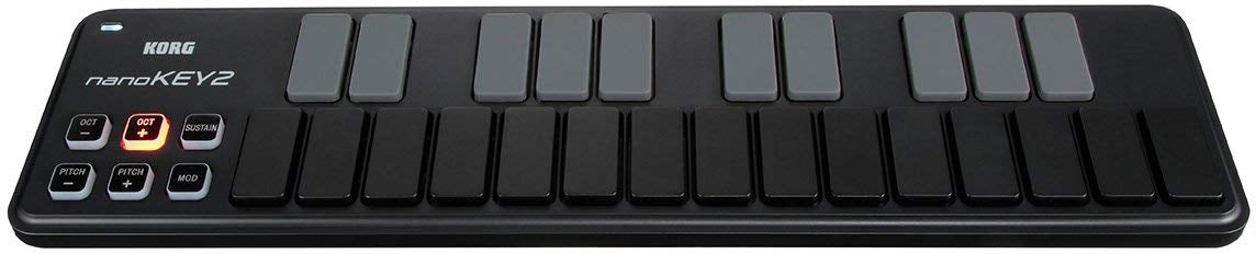 Korg nanoKEY2 Slim-Line USB Keyboard Controller - Black w/ Case