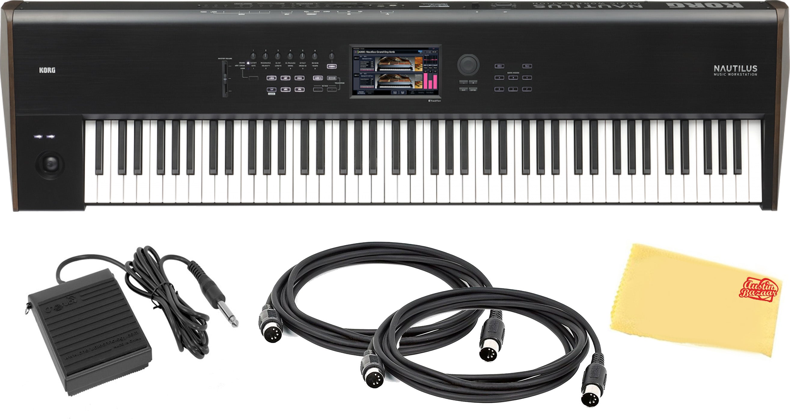 Korg Nautilus 88 Synthesizer Workstation w/ Sustain Pedal