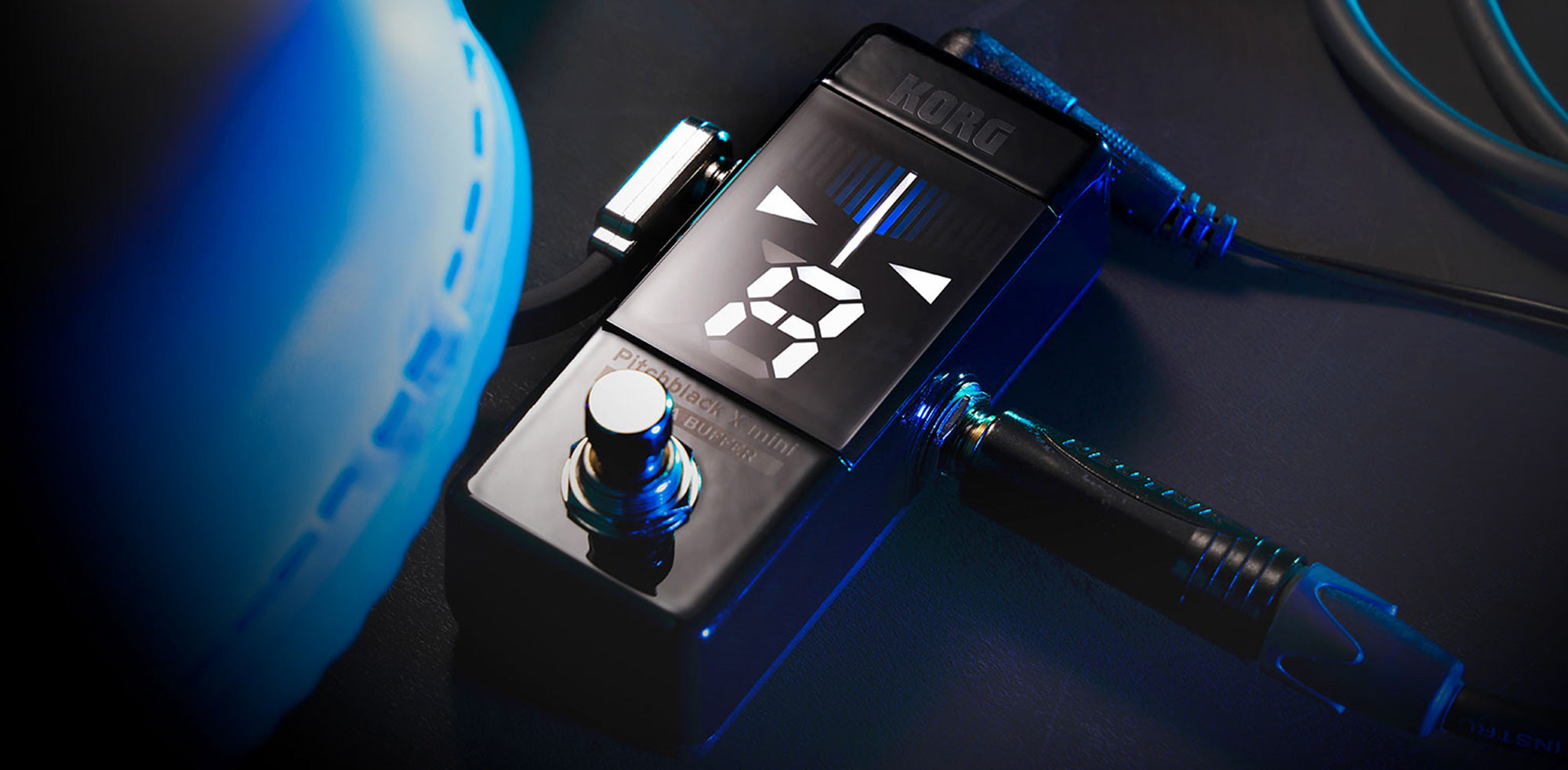 Korg Pitchblack X Mini Chromatic Pedal Tuner w/ Instrument Cable