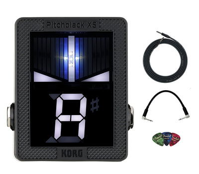 Korg Pitchblack XS Chromatic Pedal Tuner w/ Instrument Cable