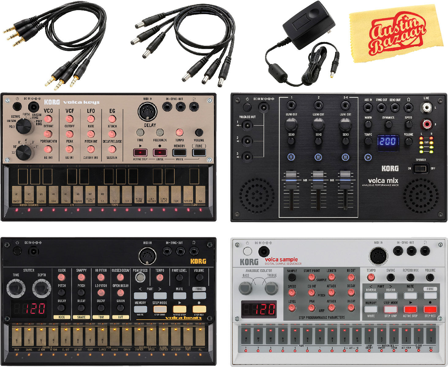 Korg Volca Mix Analogue Performance Mixer w/ Volca Beats, Sample, Keys