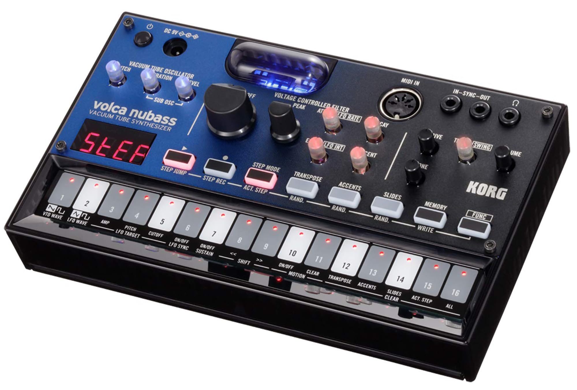 Korg Volca Nubass Vacuum Tube Synthesizer w/ Power Supply